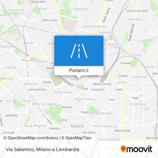 Mappa Via Sebenico