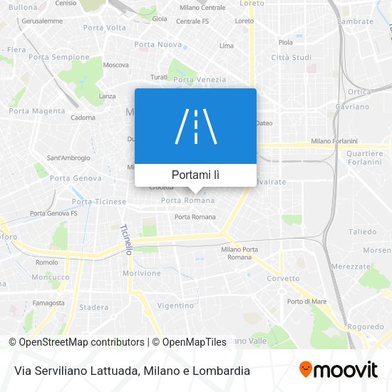 Mappa Via Serviliano Lattuada
