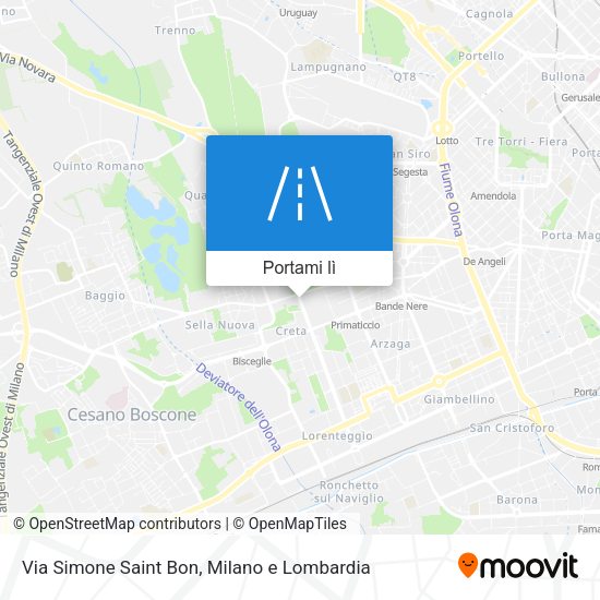 Mappa Via Simone Saint Bon