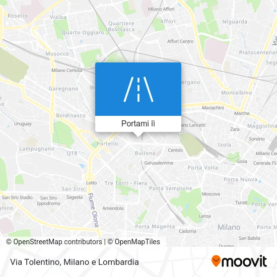 Mappa Via Tolentino