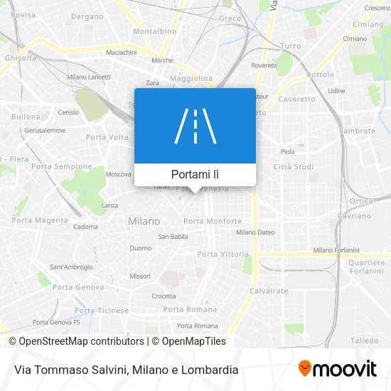 Mappa Via Tommaso Salvini