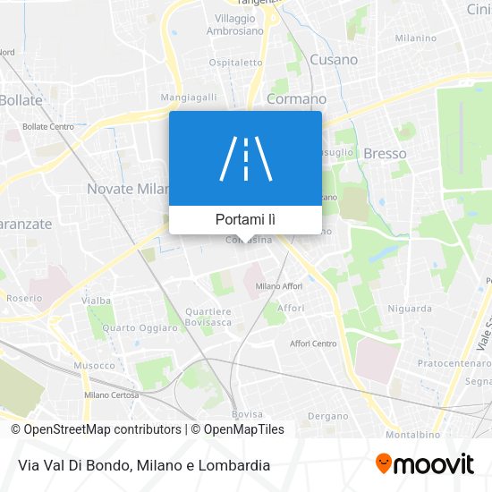 Mappa Via Val Di Bondo