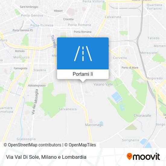 Mappa Via Val Di Sole