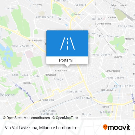 Mappa Via Val Lavizzana