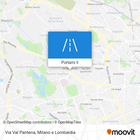 Mappa Via Val Pantena