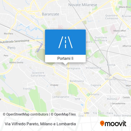Mappa Via Vilfredo Pareto