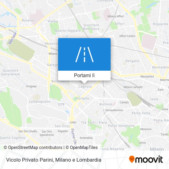 Mappa Vicolo Privato Parini