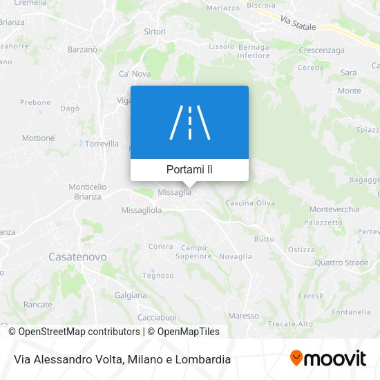Mappa Via Alessandro Volta