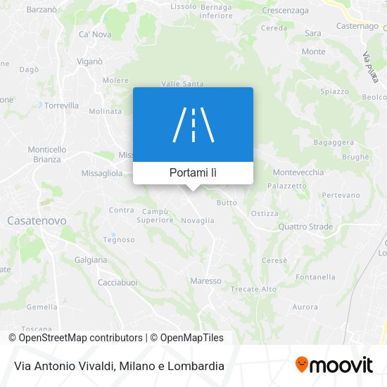 Mappa Via Antonio Vivaldi