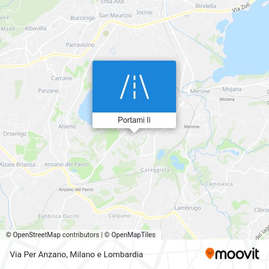 Mappa Via Per Anzano