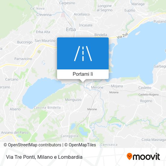 Mappa Via Tre Ponti