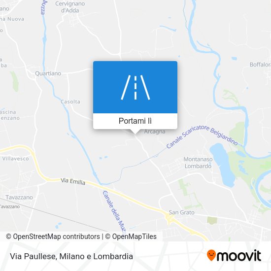 Mappa Via Paullese