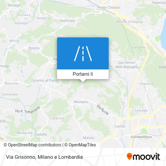 Mappa Via Grisonno