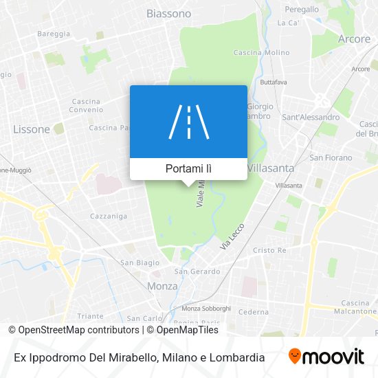 Mappa Ex Ippodromo Del Mirabello