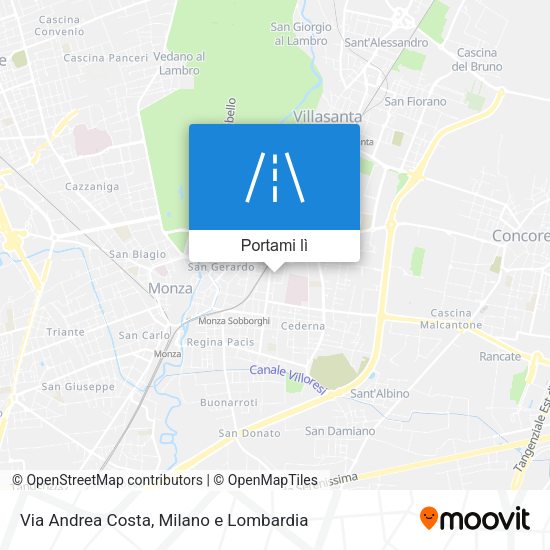 Mappa Via Andrea Costa