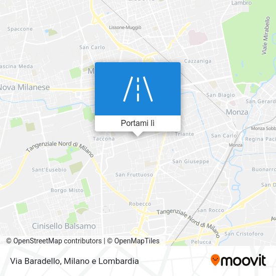 Mappa Via Baradello