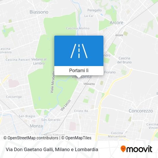 Mappa Via Don Gaetano Galli