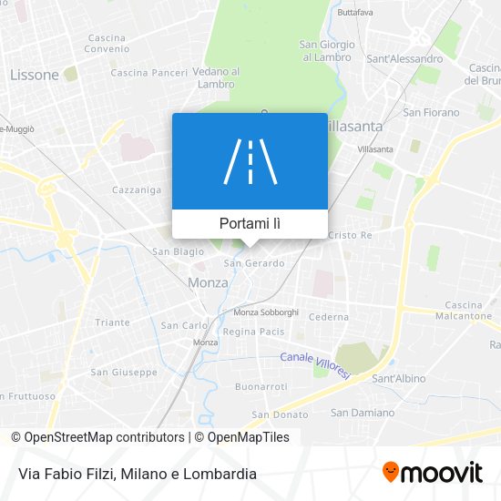 Mappa Via Fabio Filzi