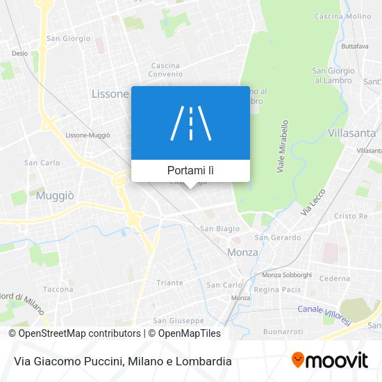 Mappa Via Giacomo Puccini