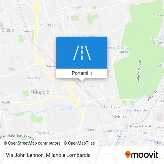 Mappa Via John Lennon
