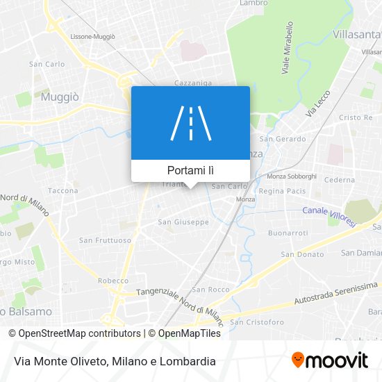 Mappa Via Monte Oliveto