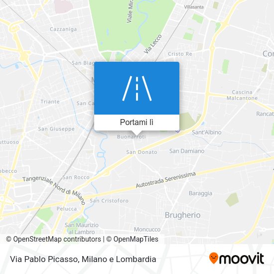 Mappa Via Pablo Picasso
