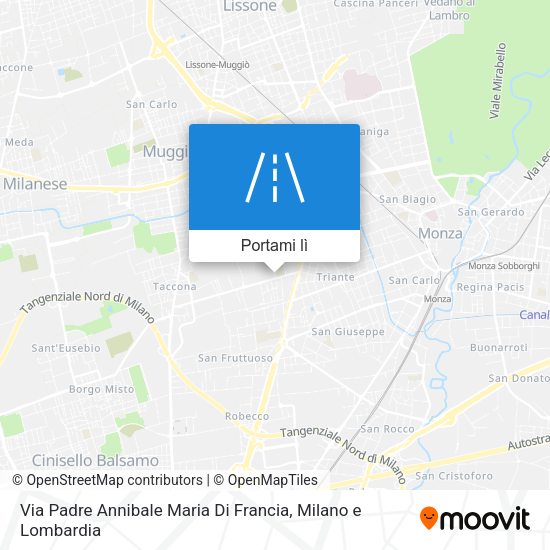 Mappa Via Padre Annibale Maria Di Francia