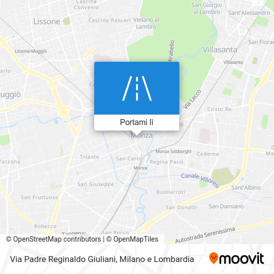 Mappa Via Padre Reginaldo Giuliani