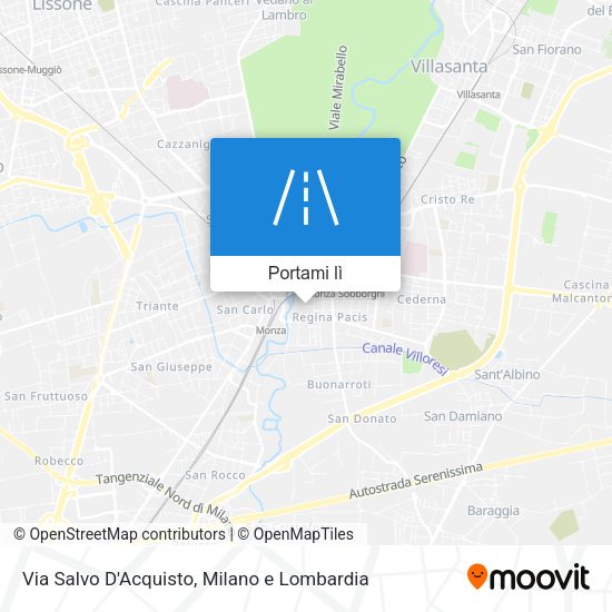 Mappa Via Salvo D'Acquisto