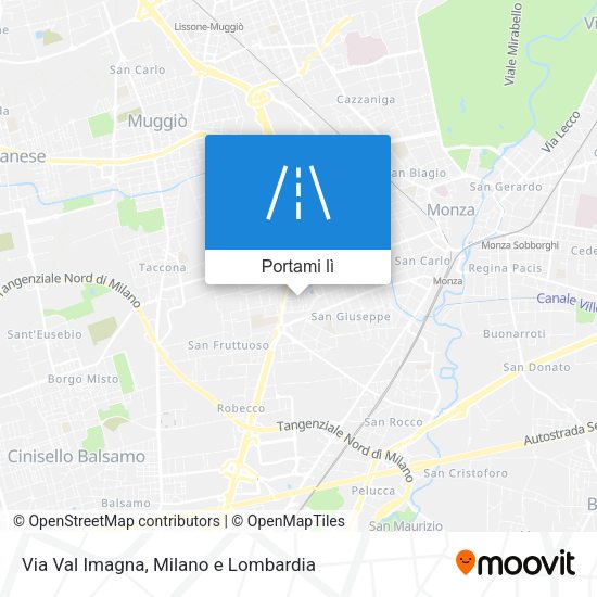 Mappa Via Val Imagna