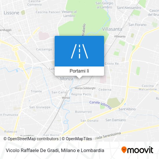 Mappa Vicolo Raffaele De Gradi
