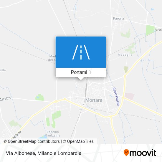 Mappa Via Albonese