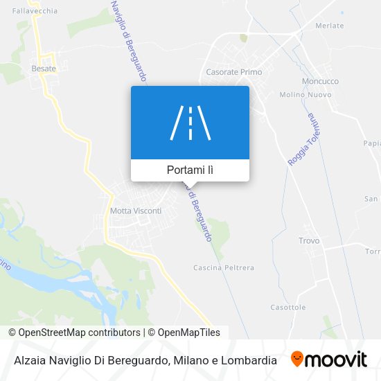 Mappa Alzaia Naviglio Di Bereguardo
