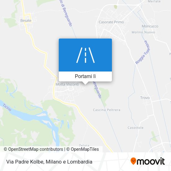 Mappa Via Padre Kolbe