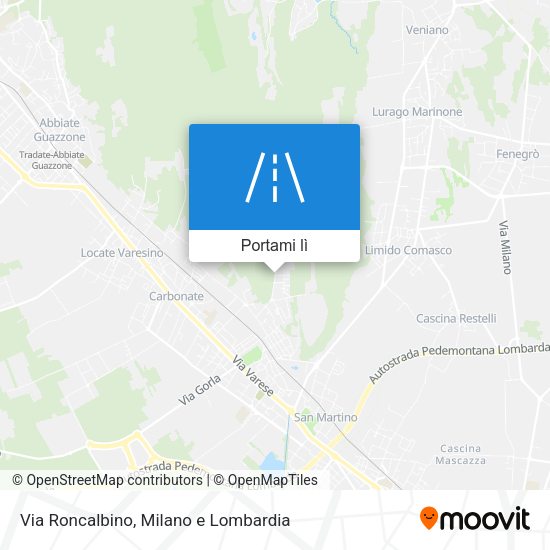 Mappa Via Roncalbino