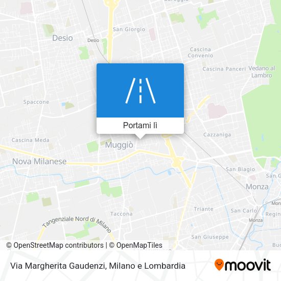 Mappa Via Margherita Gaudenzi