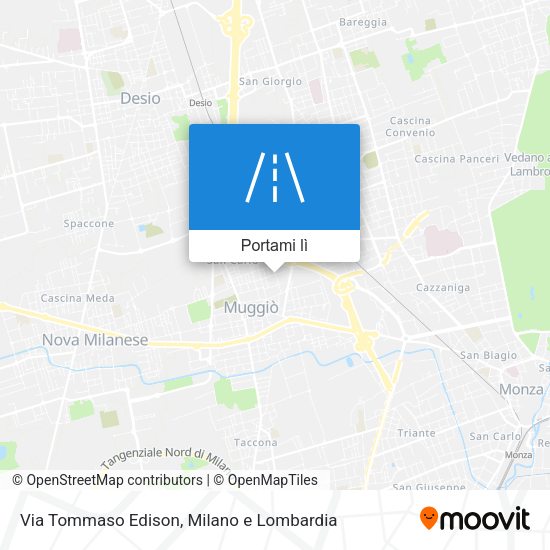 Mappa Via Tommaso Edison