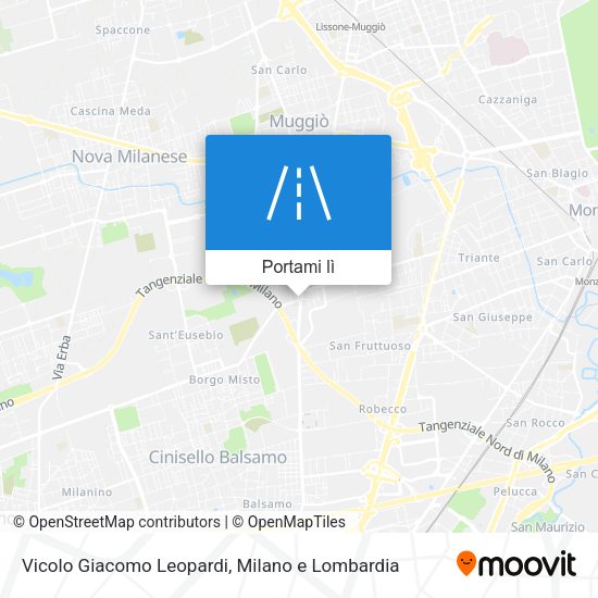 Mappa Vicolo Giacomo Leopardi