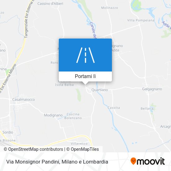 Mappa Via Monsignor Pandini