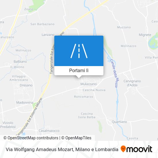 Mappa Via Wolfgang Amadeus Mozart