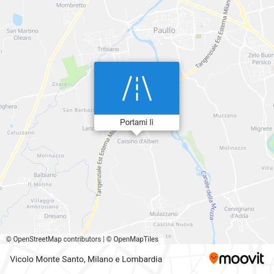 Mappa Vicolo Monte Santo