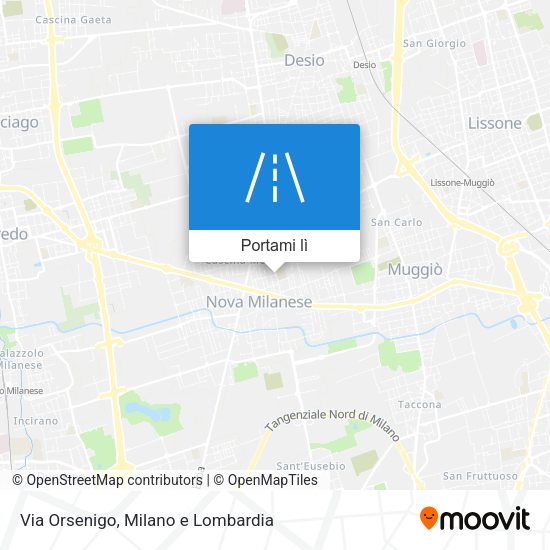 Mappa Via Orsenigo