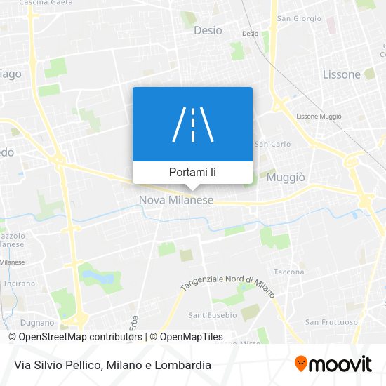 Mappa Via Silvio Pellico