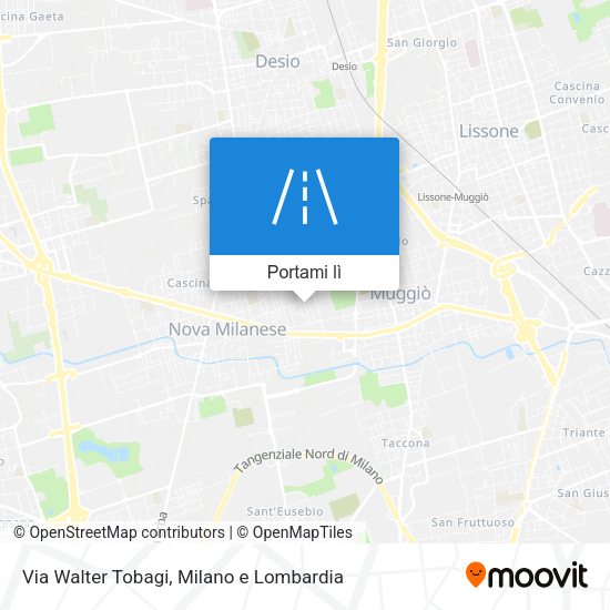 Mappa Via Walter Tobagi