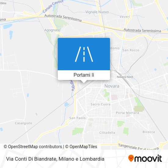 Mappa Via Conti Di Biandrate