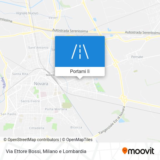 Mappa Via Ettore Bossi