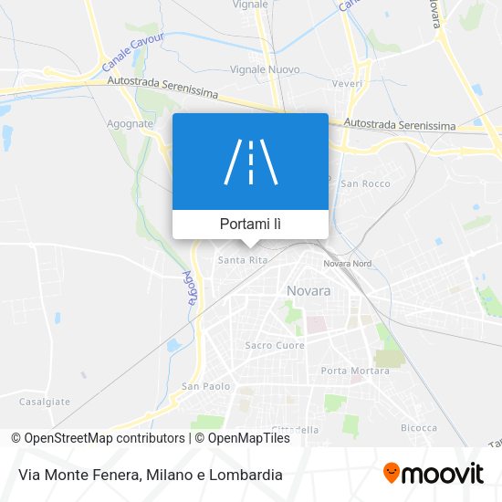 Mappa Via Monte Fenera