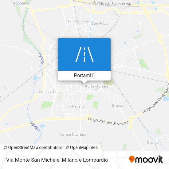 Mappa Via Monte San Michele