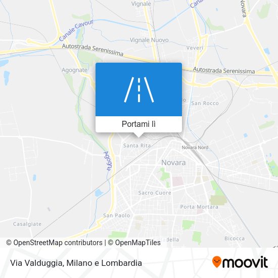Mappa Via Valduggia