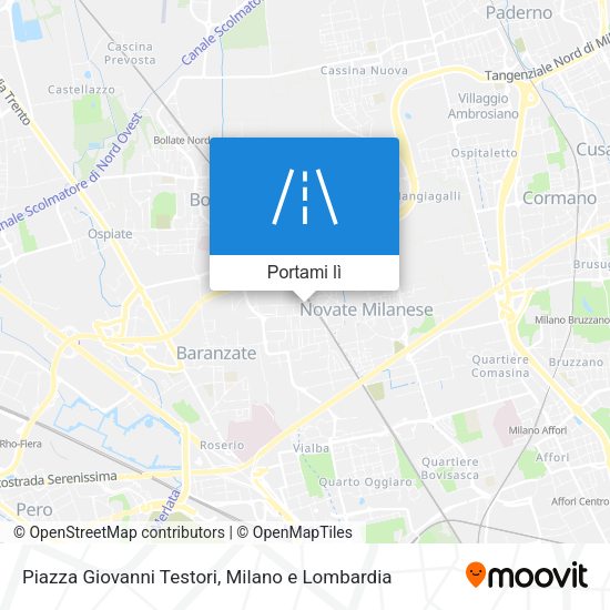 Mappa Piazza Giovanni Testori